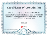 Udemy Certificate 1