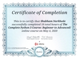 Udemy Certificate 7